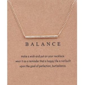 ‼️3/$30 Boho Balance Dainty Gold Bar Wish Necklace